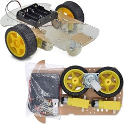 Arduino Nano Mega Uno 558 Parça 7 İn 1 Robotik Kodlama 2 Wd Tekerlekli Araba Şasesi Dıy Muhafazalı 375 Adet Led Lambalı Proje Seti - Thumbnail