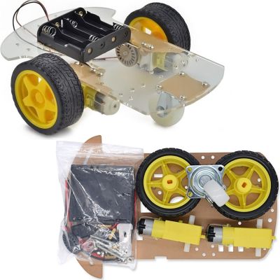 Arduino Nano Mega Uno 558 Parça 7 İn 1 Robotik Kodlama 2 Wd Tekerlekli Araba Şasesi Dıy Muhafazalı 375 Adet Led Lambalı Proje Seti