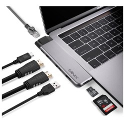 Minix USB-C DH Multiport Adapter 2 x HDMI Silver - Thumbnail