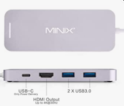 MINIX USB-C Multiport SSD Depolama Hub'ı 480 GB Silver - Thumbnail