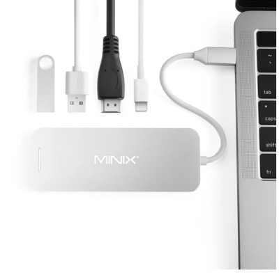 MINIX USB-C Multiport SSD Storage Hub 480 GB Space Gray