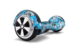 Citymate Elektrikli Kaykay Hoverboard 6.5 inch Mavi Grafity Desenli - Thumbnail